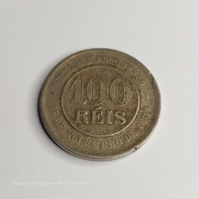 100 Réis Ano 1889 - Imagem 3