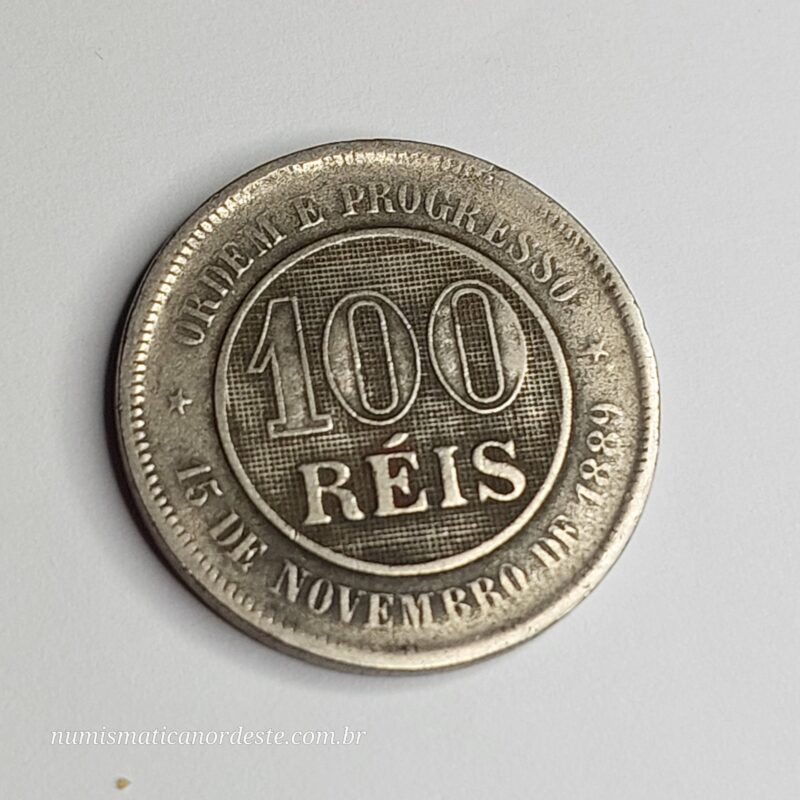 100 Réis Ano 1893 - Imagem 3