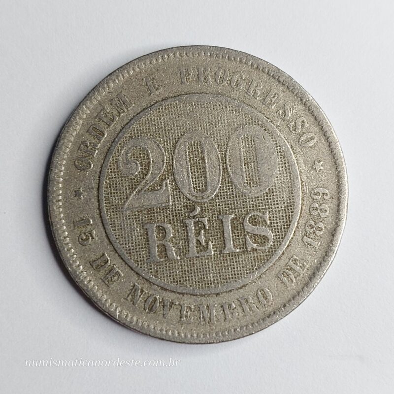 200 Réis Ano 1897 - República - Imagem 3
