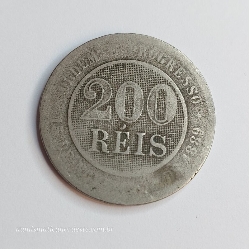 200 Réis Ano 1893 - Imagem 3
