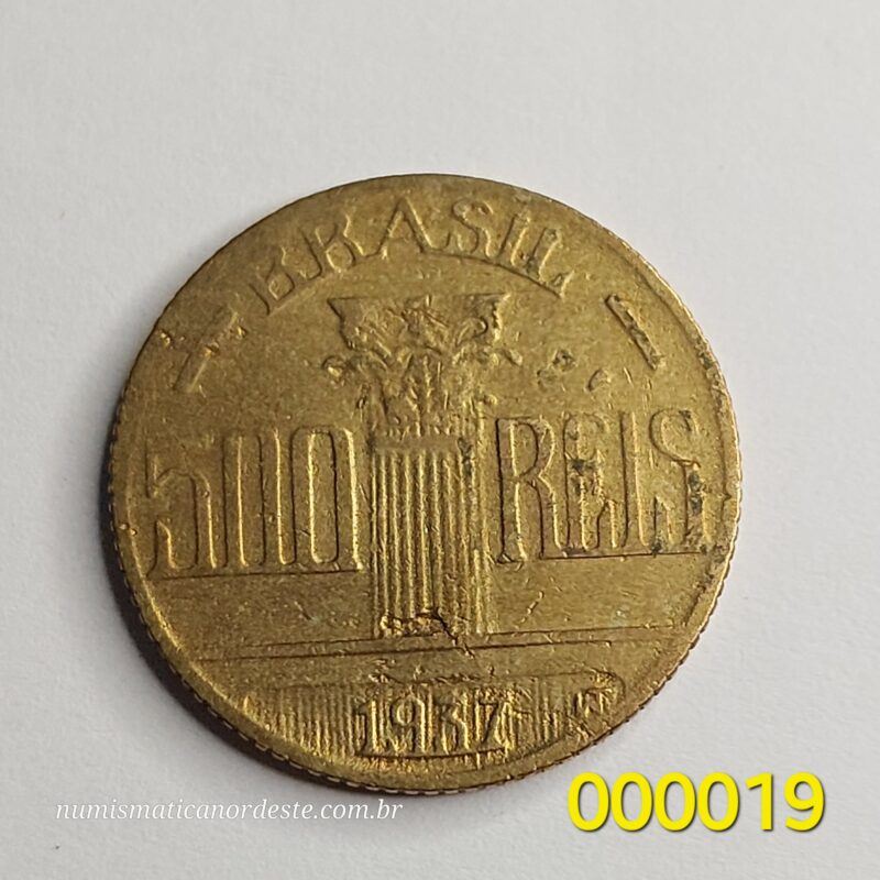 500 Réis Ano 1937 - Regente Feijó