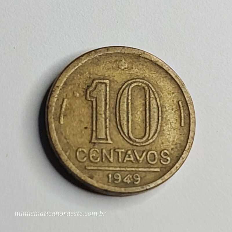 10 Centavos Ano 1949 - José Bonifácio - Imagem 3