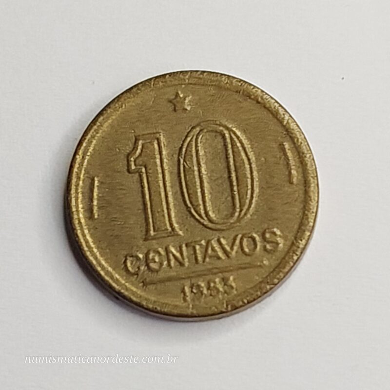 10 Centavos Ano 1953 - José Bonifácio - Imagem 3