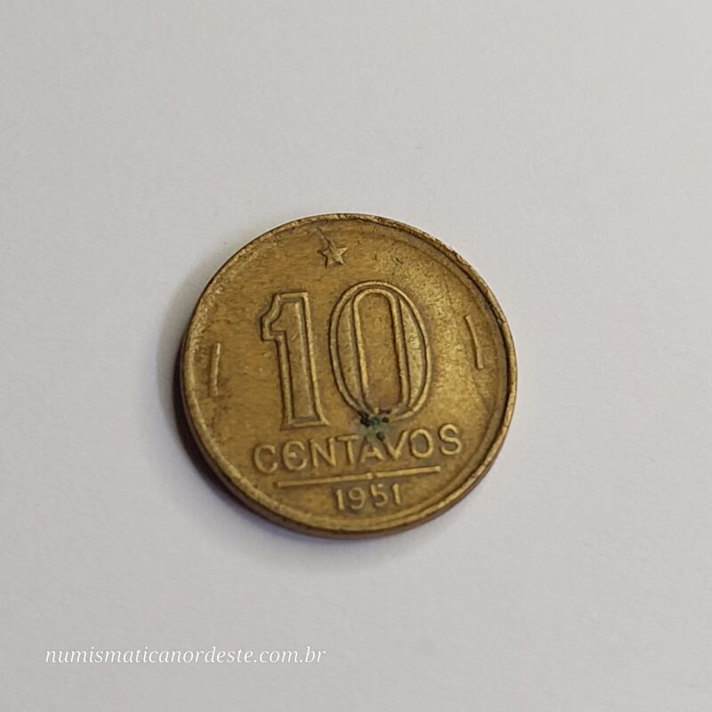 10 Centavos Ano 1951 - José Bonifácio - Imagem 3
