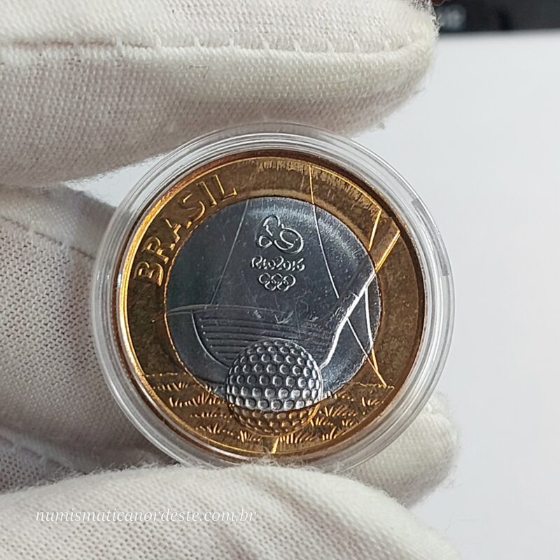 1 Real Olimpíadas Rio 2016 Modalidade Golfe - Flor de Cunho - Comemorativa - Imagem 3