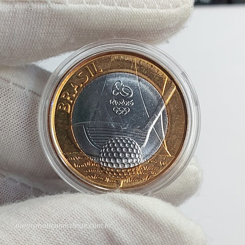 1 Real Olimpíadas Rio 2016 Modalidade Golfe - Flor de Cunho - Comemorativa - Imagem 5