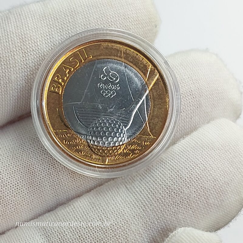 1 Real Olimpíadas Rio 2016 Modalidade Golfe - Flor de Cunho - Comemorativa
