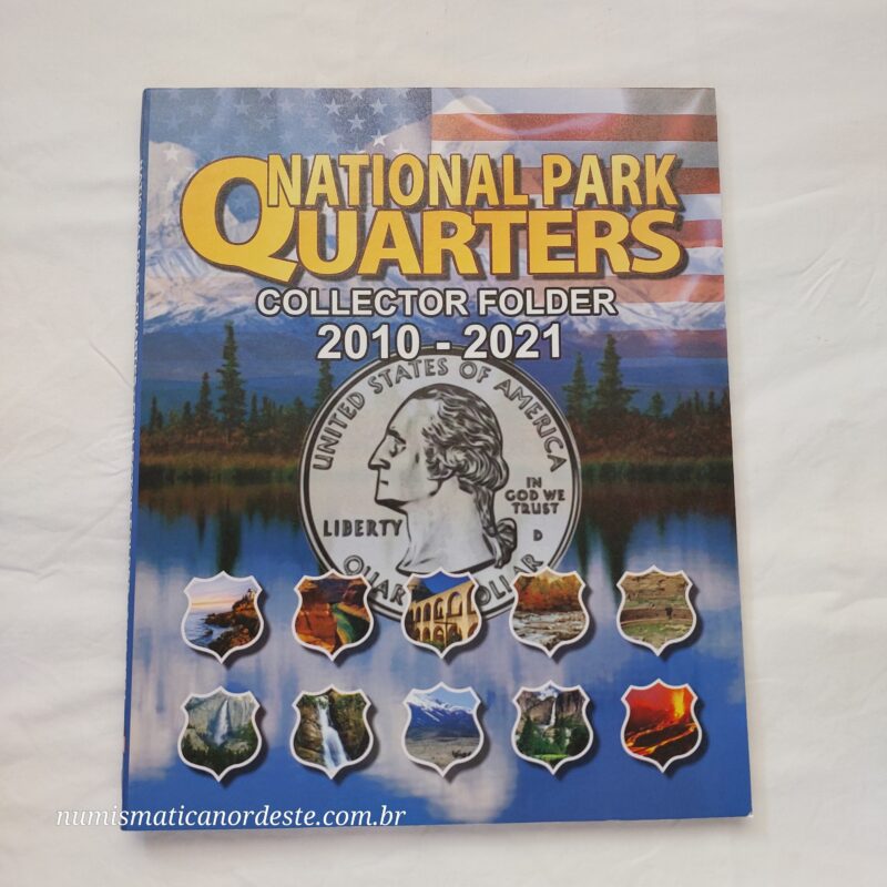 Álbum para Moedas Quarter Dollar - Série Parks (National Parks - Parques Nacionais) - Anos 2010 à 2021