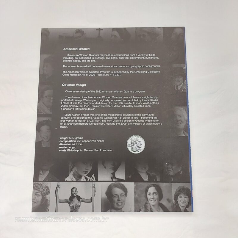 Álbum para Moedas Quarter Dollar - Série Mulheres Americanas Anos 2022 à 2025 - American Women - Imagem 3