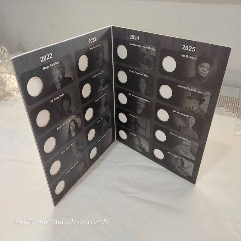 Álbum para Moedas Quarter Dollar - Série Mulheres Americanas Anos 2022 à 2025 - American Women - Imagem 4