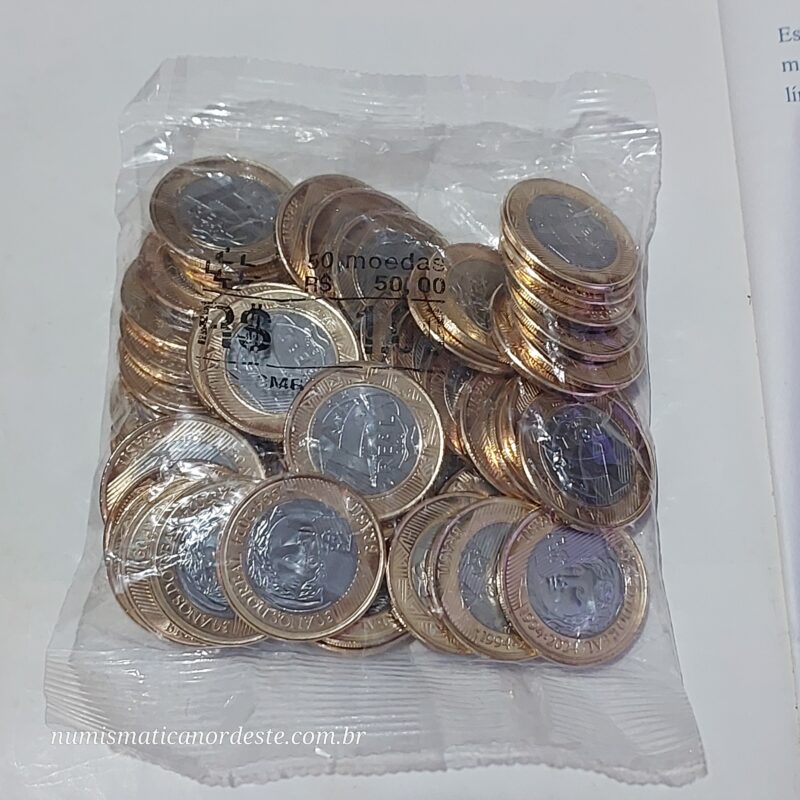 Sachê Lacrado da Moedas de R$ 1,00 (Um real) Comemorativa aos 30 Anos do Plano Real