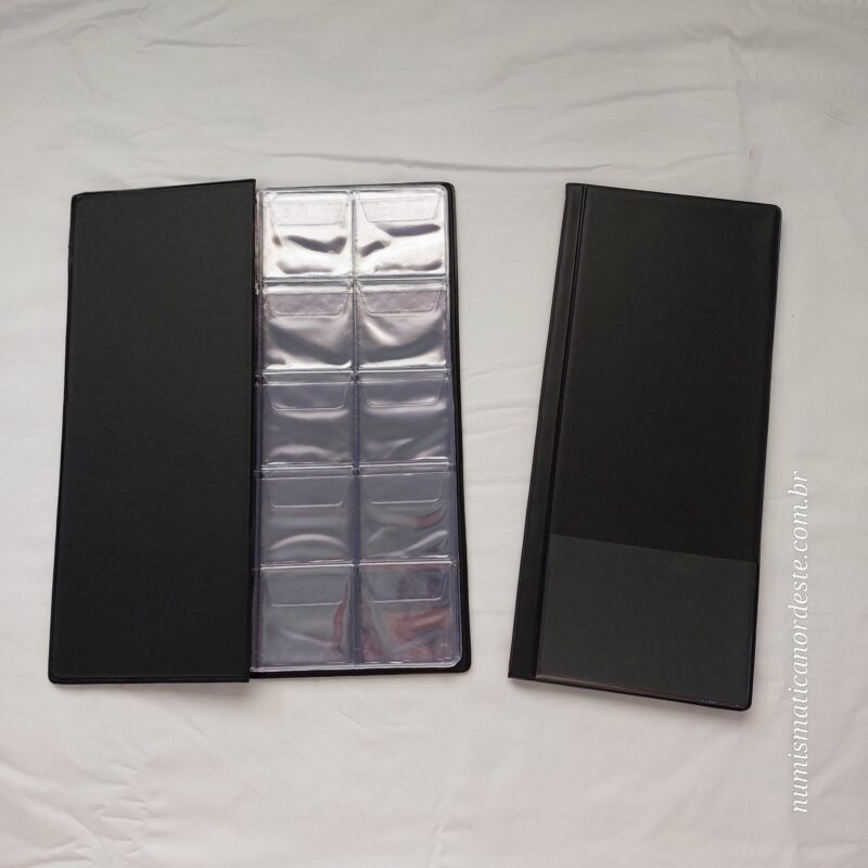 Álbum para 100 Moedas - FOLHAS COM ABAS - COMPORTA COIN HOLDER