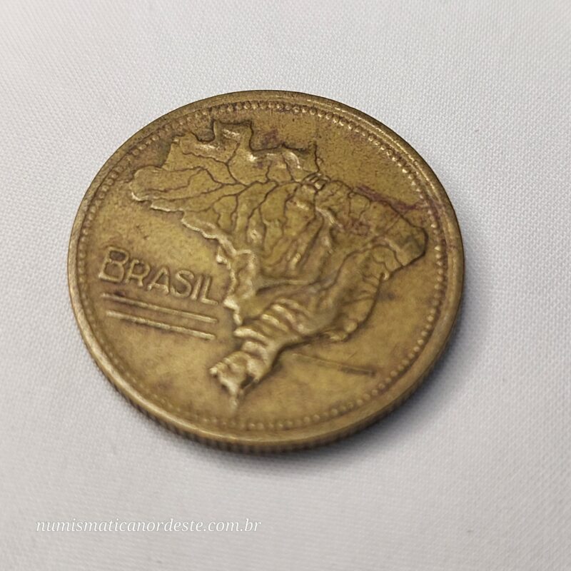 2 Cruzeiros Ano 1950 - Mapa do Brasil - Imagem 4
