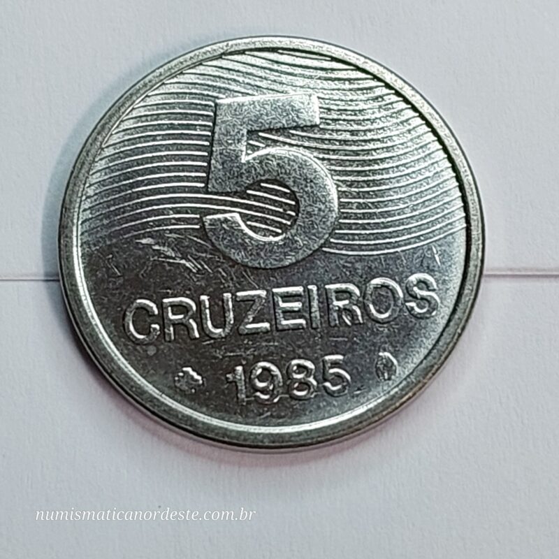 5 Cruzeiros Ano 1985 - Série FAO - Café - Imagem 3