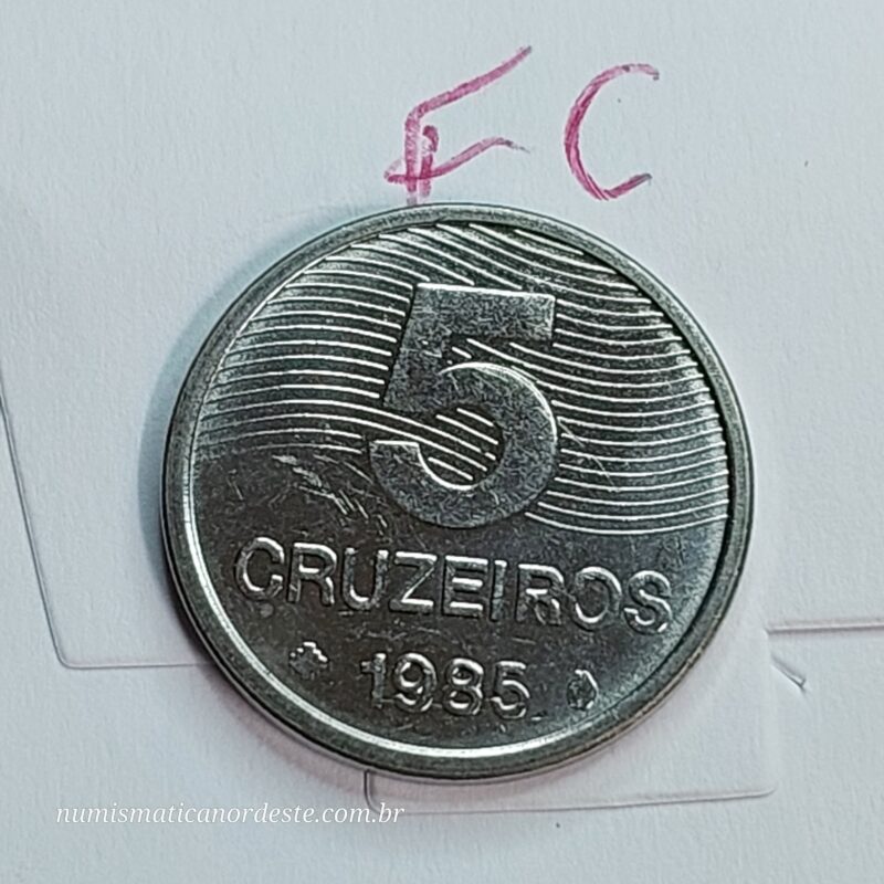 5 Cruzeiros Ano 1985 - Série FAO - Café - Imagem 5