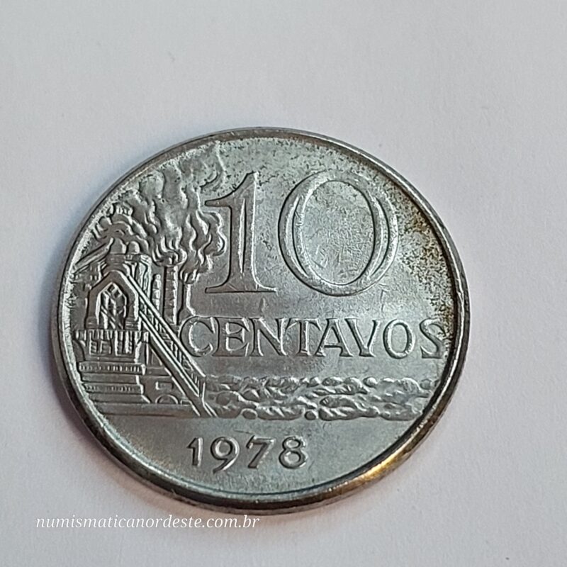 10 Centavos Ano 1978 - Cruzeiro - Imagem 3