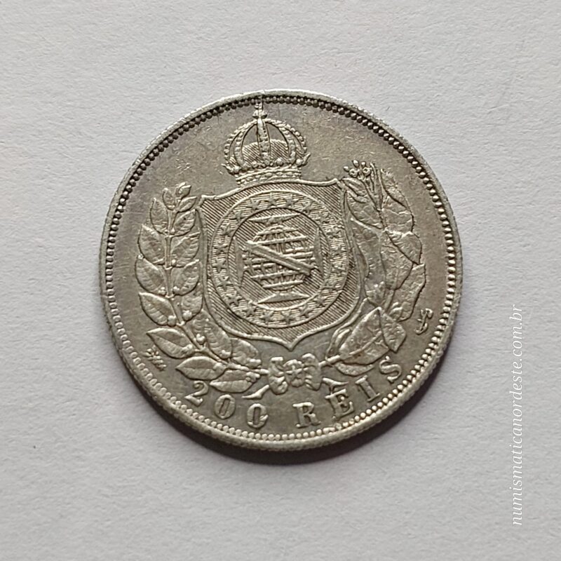 200 Réis Ano 1868 Prata 0,835