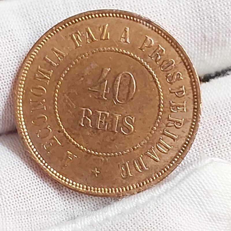 40 Réis Ano 1900 - República - Imagem 3