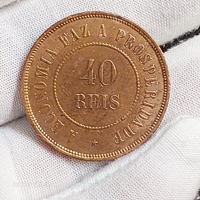 40 Réis Ano 1900 - República - Imagem 7