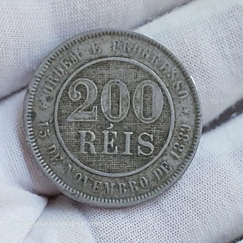 200 Réis Ano 1898 - República - Imagem 3