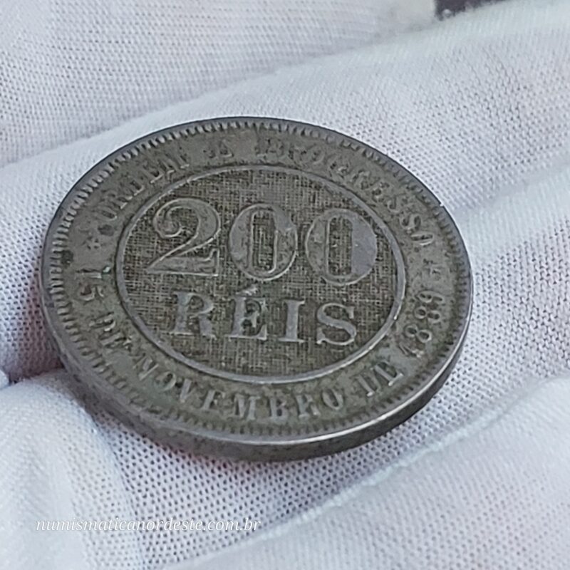 200 Réis Ano 1898 - República - Imagem 5