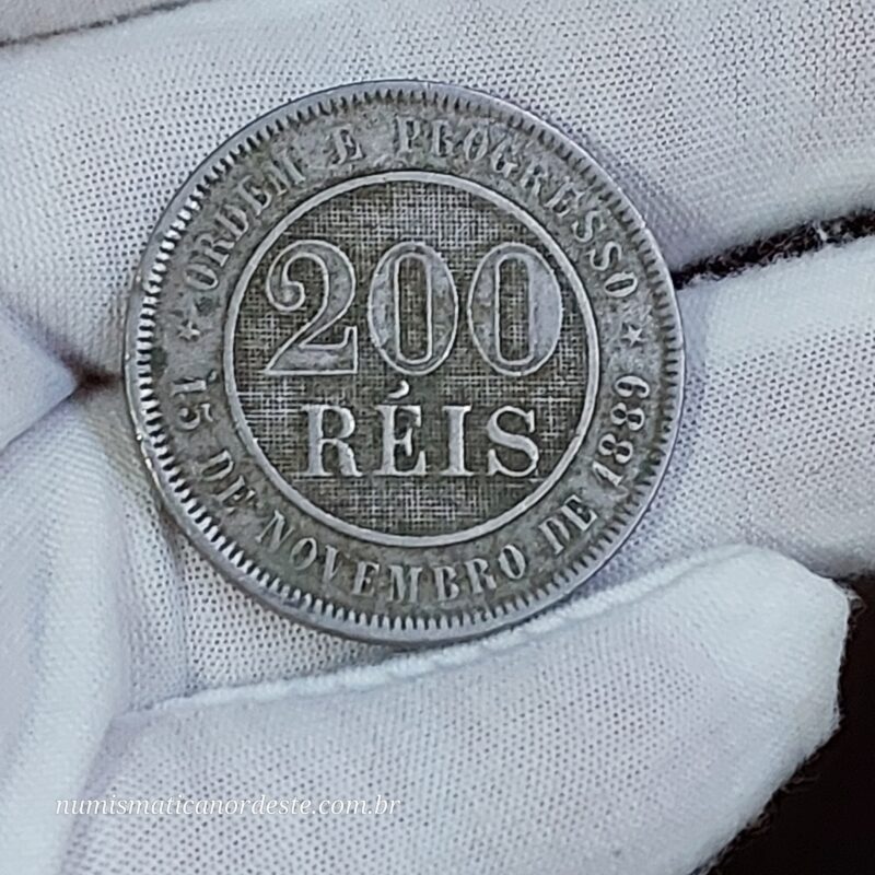 200 Réis Ano 1898 - República - Imagem 9