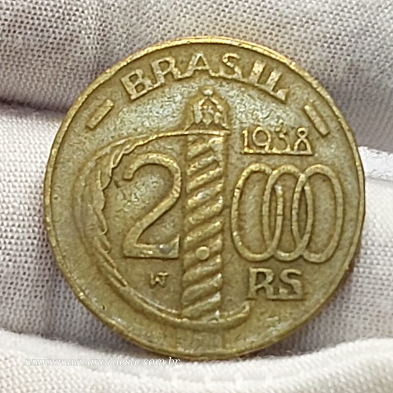 2.000 Réis Ano 1938 - Duque de Caxias - Poligonal - Imagem 7