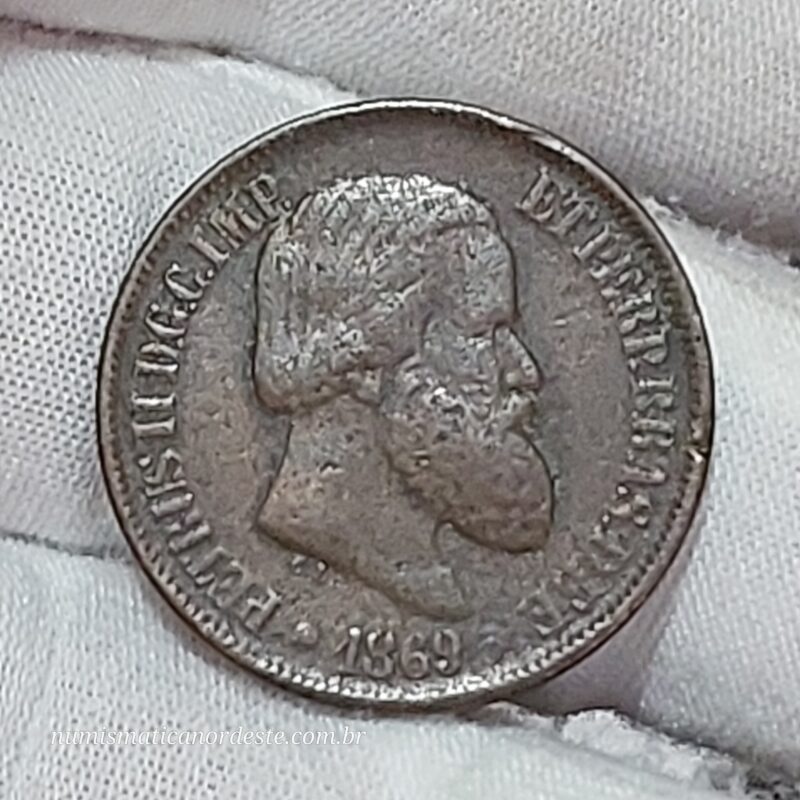 20 Réis Ano 1869 - Império - Imagem 5