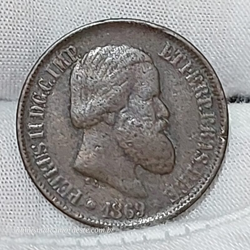20 Réis Ano 1869 - Império - Imagem 2