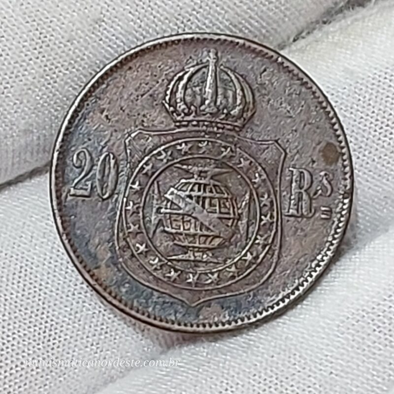 20 Réis Ano 1869 - Império - Imagem 8