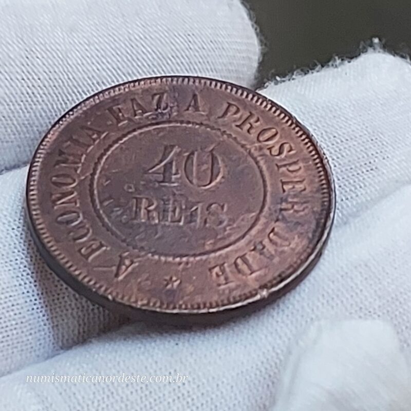 40 Réis Ano 1908 - República - Imagem 7
