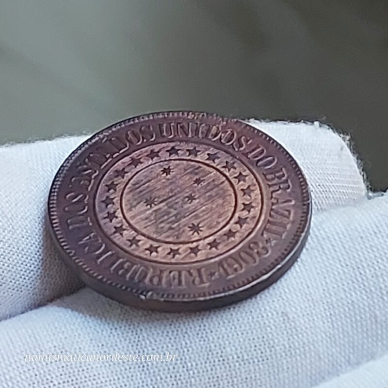40 Réis Ano 1908 - República - Imagem 8