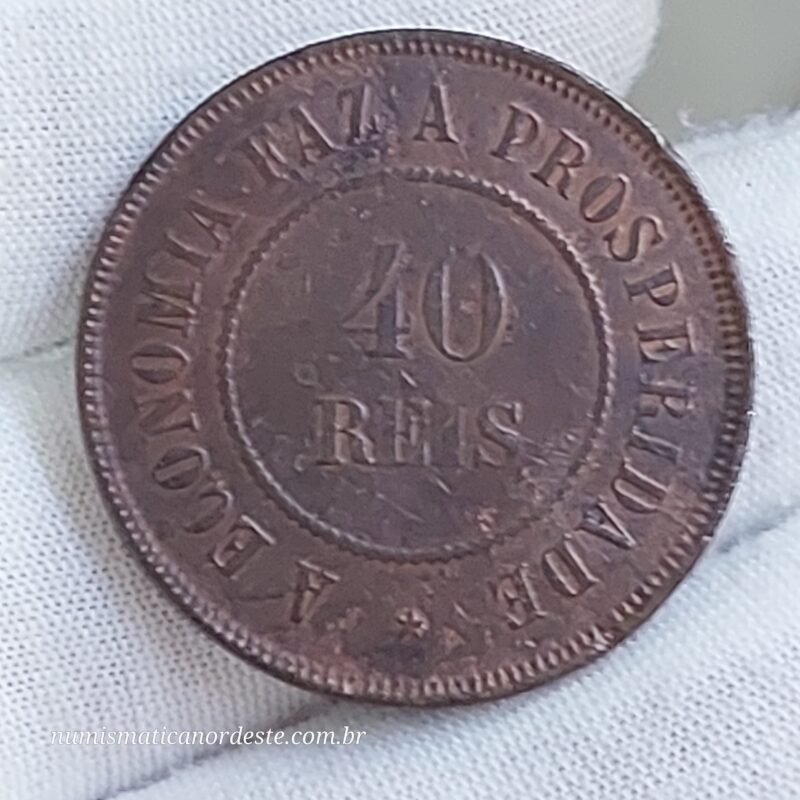 40 Réis Ano 1908 - República - Imagem 3