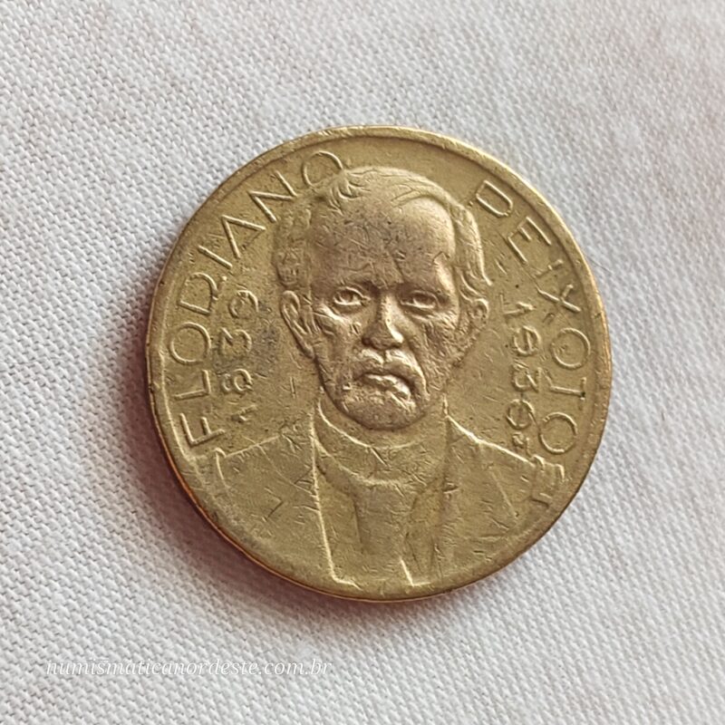 2.000 Réis Ano 1939 - Floriano Peixoto (2º Presidente do Brasil) - Imagem 2