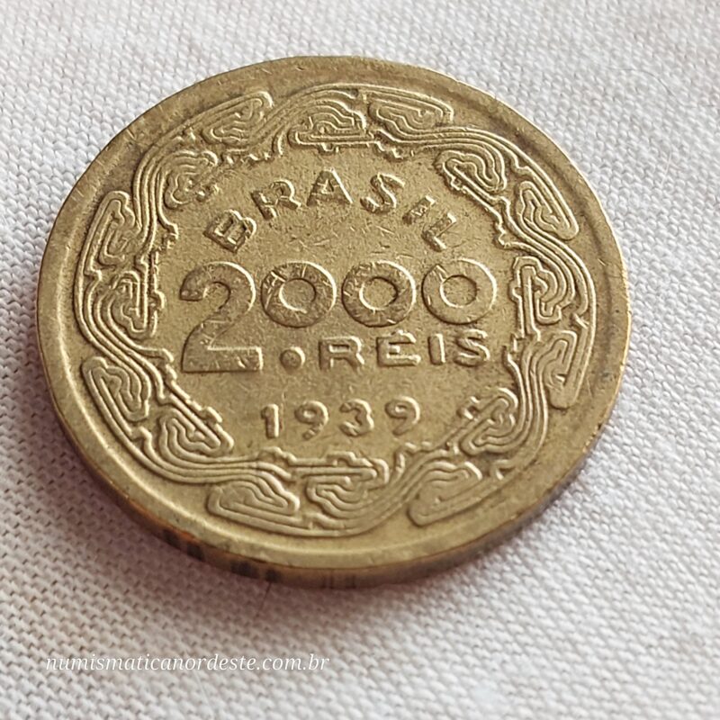 2.000 Réis Ano 1939 - Floriano Peixoto (2º Presidente do Brasil) - Imagem 5