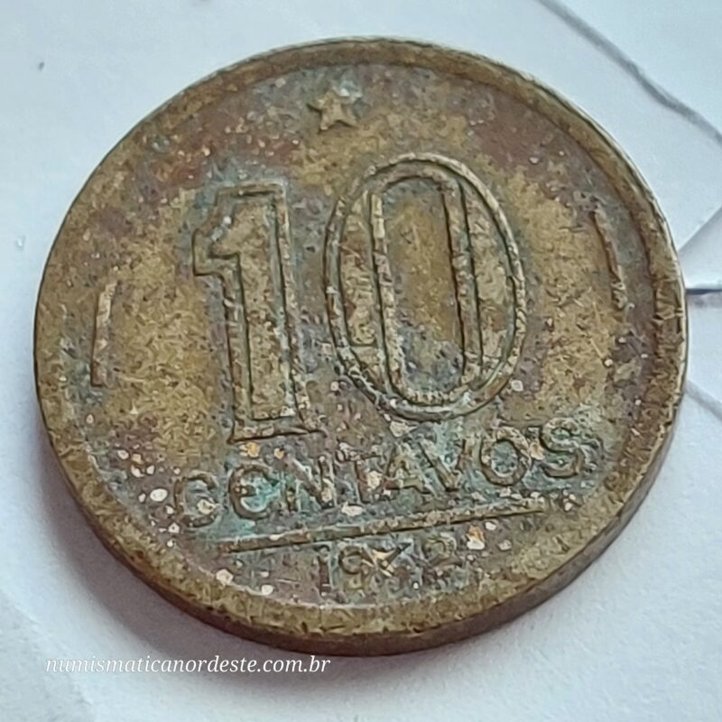 10 Centavos Ano 1942 de Níquel Rosa - Getúlio Vargas - Imagem 3
