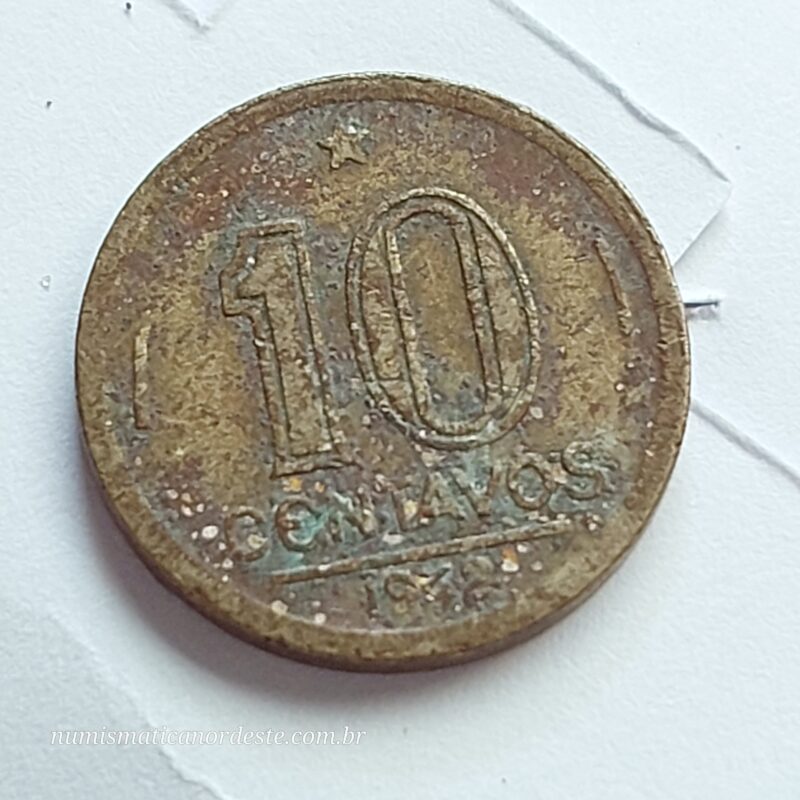 10 Centavos Ano 1942 de Níquel Rosa - Getúlio Vargas - Imagem 7