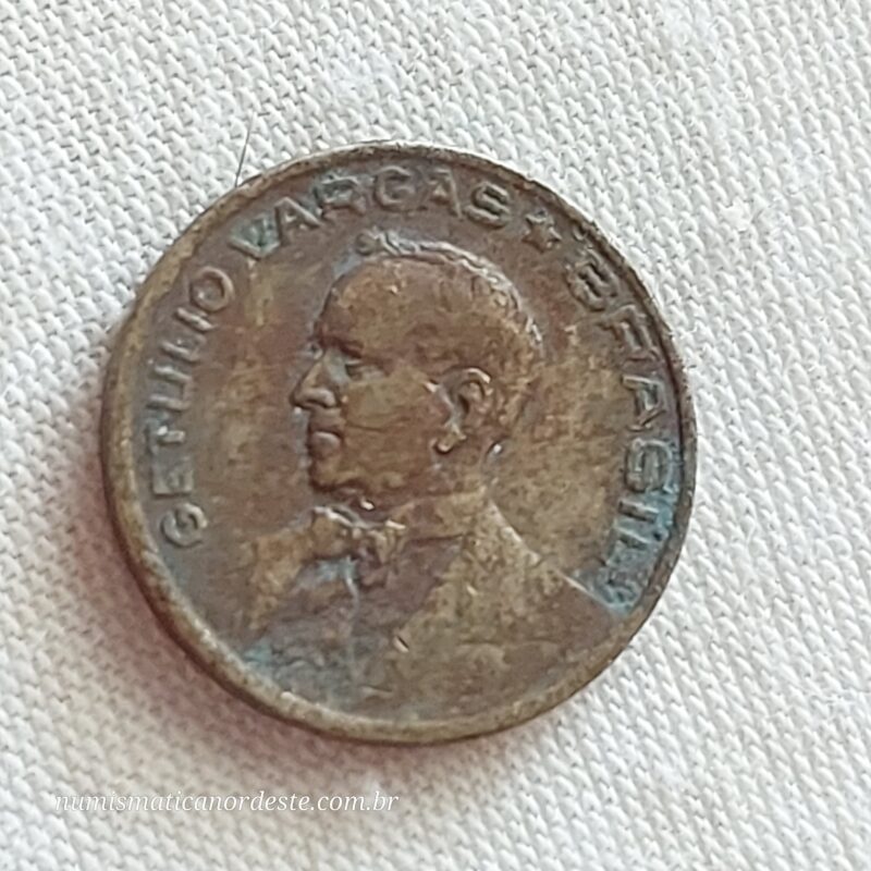 10 Centavos Ano 1942 de Níquel Rosa - Getúlio Vargas - Imagem 3