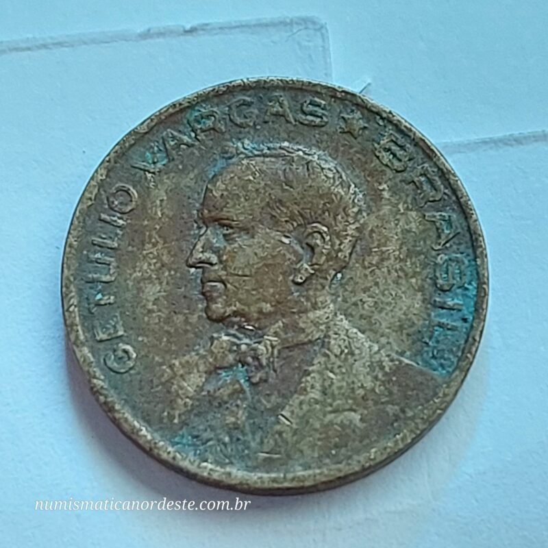 10 Centavos Ano 1942 de Níquel Rosa - Getúlio Vargas - Imagem 5