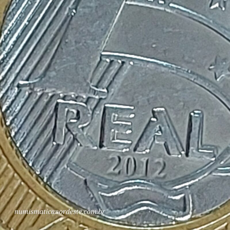 Moeda de 1 Real Ano 2012 - Entrega da Bandeira - com REAL DUPLO - Imagem 17