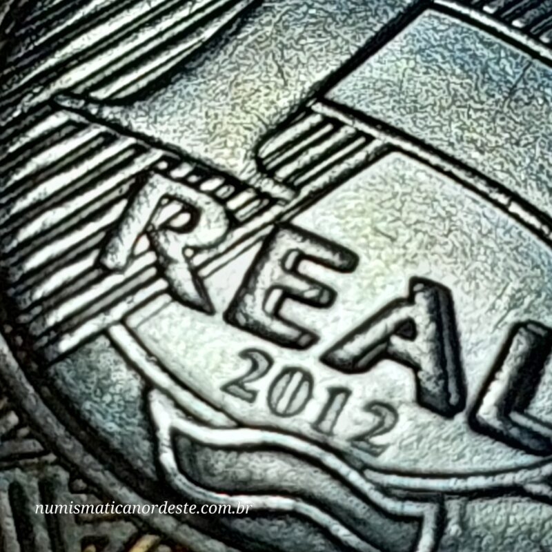 Moeda de 1 Real Ano 2012 - Entrega da Bandeira - com REAL DUPLO - Imagem 13