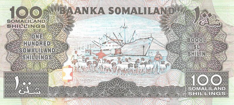 Cédula de 100 Xelins – Somalilândia | Banco Central de Hargeisa - Imagem 3