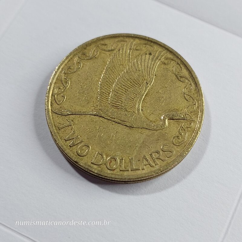 2 Dólares da Nova Zelândia Ano 1990 Soberana Elizabeth II - Imagem 5