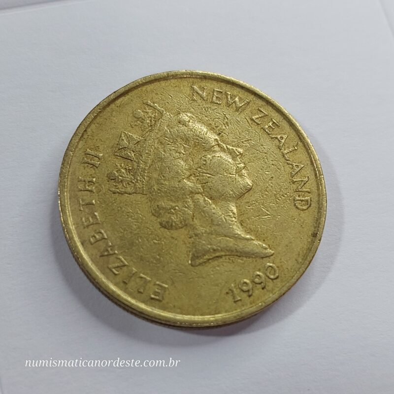 2 Dólares da Nova Zelândia Ano 1990 Soberana Elizabeth II - Imagem 7