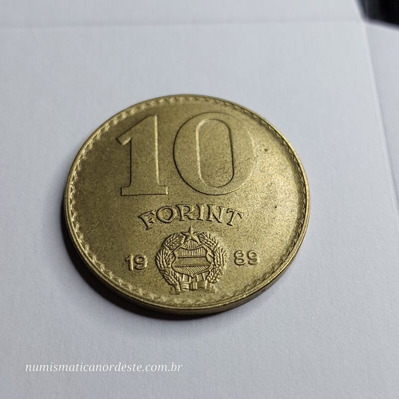 10 Florins Hungria Ano 1989 - Imagem 3