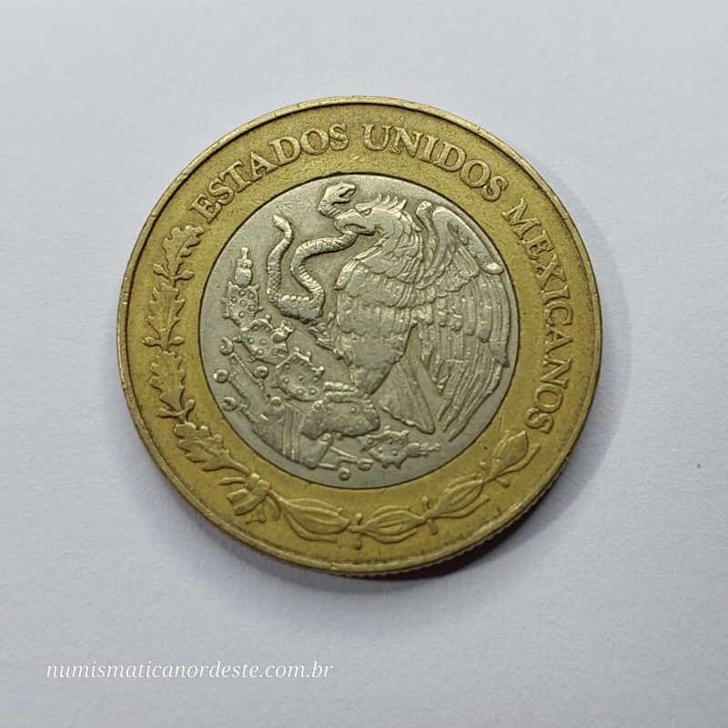 Moeda do México 10 Pesos 1997 – Bimetálica - Estados Unidos Mexicanos - Imagem 6