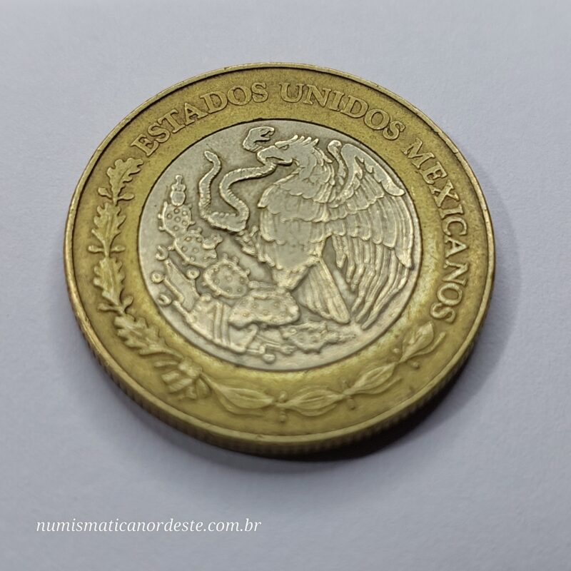 Moeda do México 10 Pesos 1997 – Bimetálica - Estados Unidos Mexicanos - Imagem 4