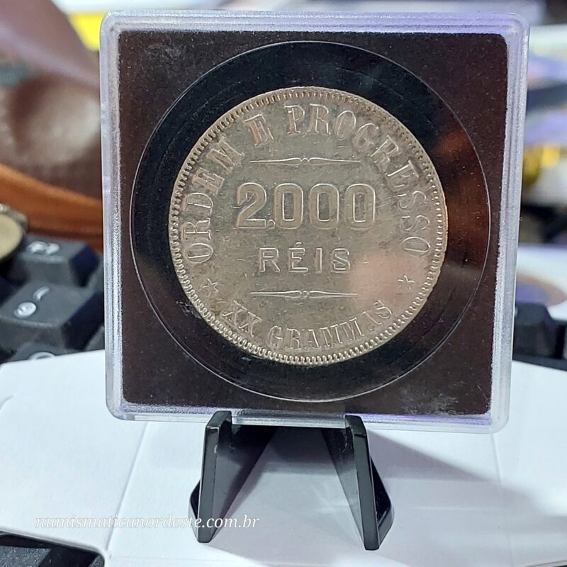 Moeda 2000 Réis Ano 1906 – Prata 0.900 | República do Brasil | Circulação Antiga - Imagem 7