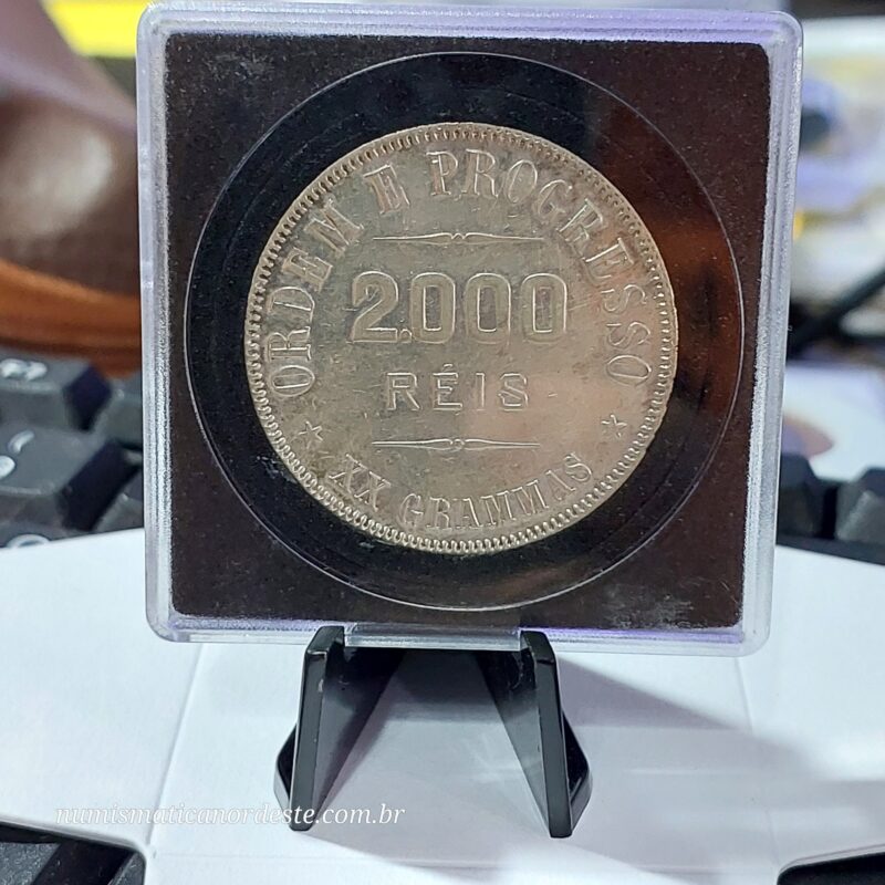 Moeda 2000 Réis Ano 1906 – Prata 0.900 | República do Brasil | Circulação Antiga - Imagem 3