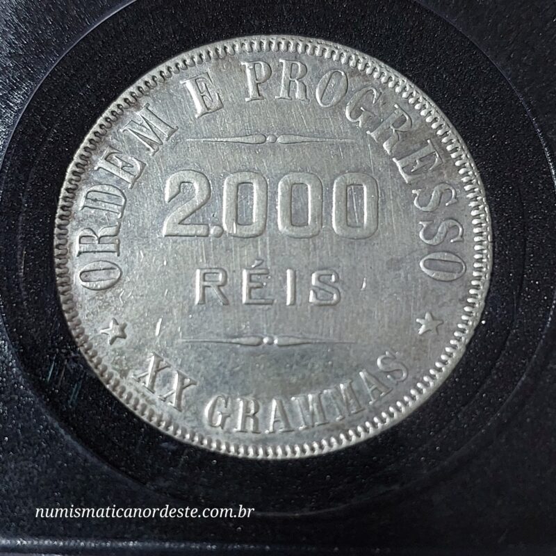 Moeda 2000 Réis Ano 1906 – Prata 0.900 | República do Brasil | Circulação Antiga - Imagem 5